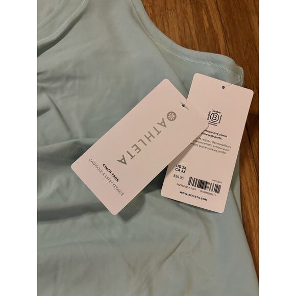 Athleta Cinch Tank NWT $59 Reef Green Size 3X Yoga Barre Pilates Workout Active - Picture 6 of 6